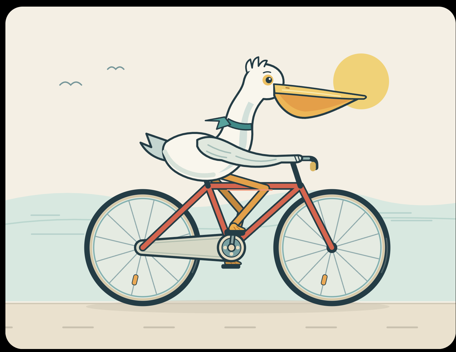 ChatGPT · SVG 动画画面 · pelican riding a bicycle